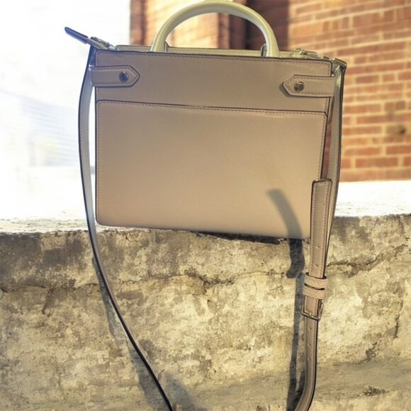 Kate Spade Staci Parchment White Medium Satchel Crossbody - Picture 2 of 4